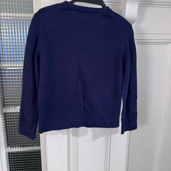 Lilly Pulitzer Girls Navy Blue Button Down Cardigan Size XL Cotton Sz S 4-5 Yrs - Picture 2 of 8
